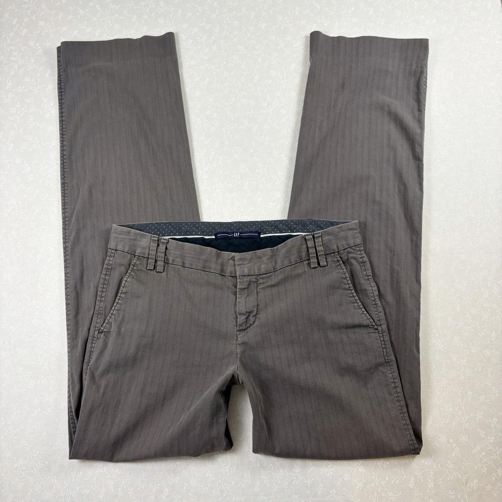 Y2K Gap Brown/Grey Pinstripe Office Siren Dress Pants/ Size 4